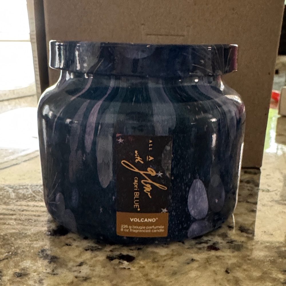 Anthropologie Deep Blue Candle Holder